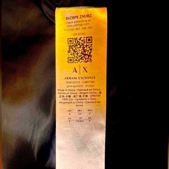 Armani Exchange limited edition bomber jacket. Size S. - Picture 3 of 3